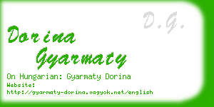 dorina gyarmaty business card